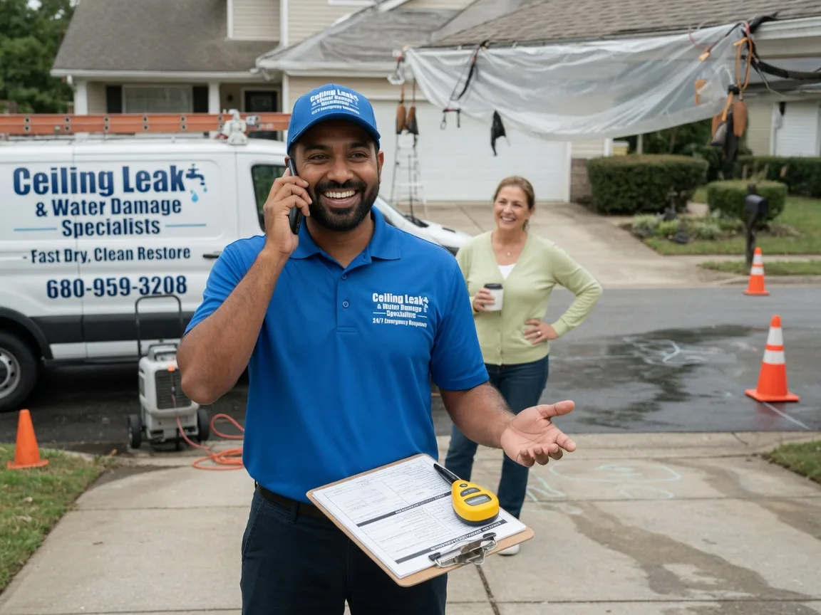 Ceiling Leak Cleanup Camp Lejeune, NC FAQs